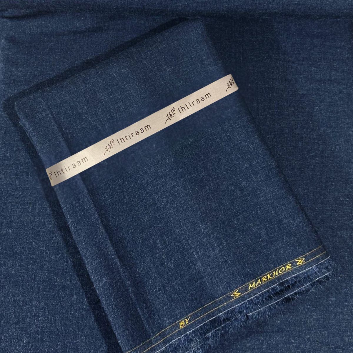 IHTIRAAM Premium Markhor Wool – Navy Blue (Unstitched)