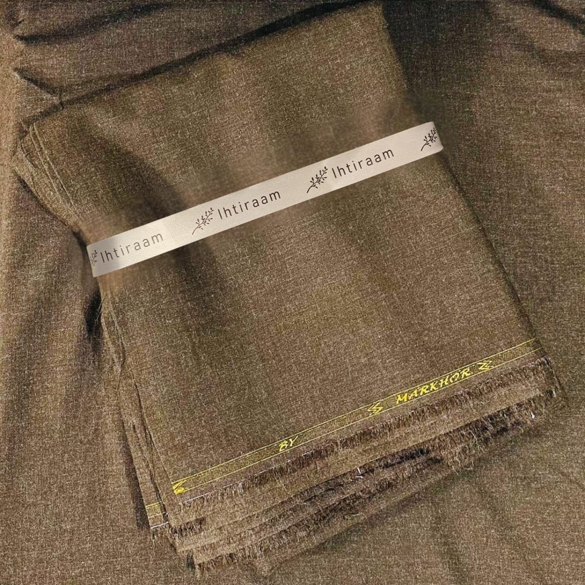 IHTIRAAM Premium Markhor Wool – Brown (Unstitched)