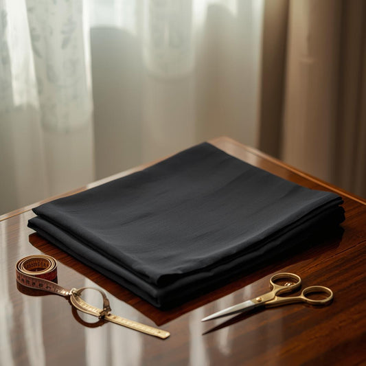 Essence™ Premium Soft Cotton – Black (Unstitched)