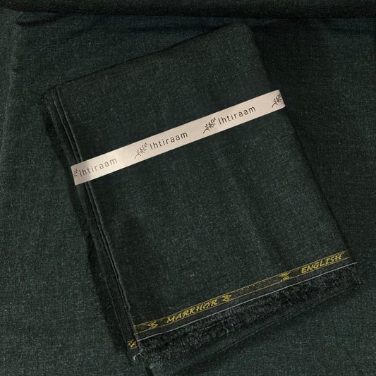 IHTIRAAM Premium Markhor Wool – Deep Green (Unstitched)