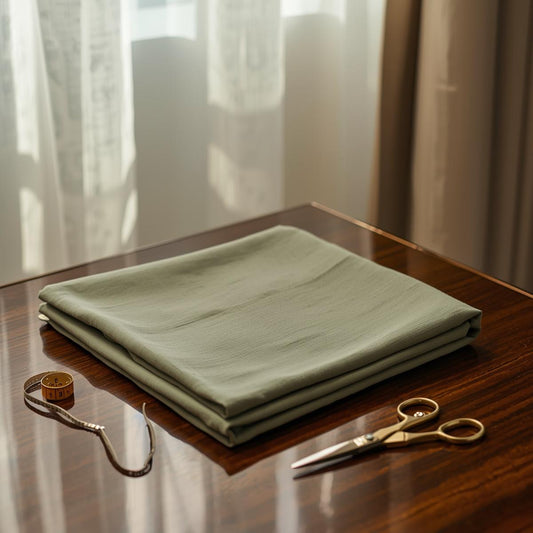 Essence™ Premium Soft Cotton – Olive (Unstitched)