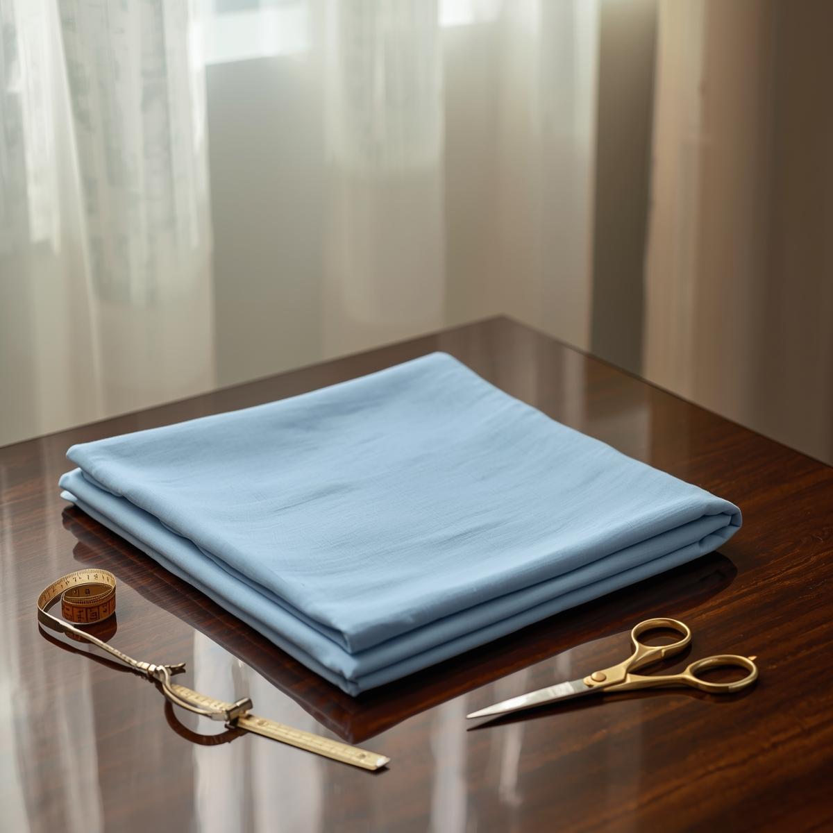 Essence™ Premium Soft Cotton – Sky Blue (Unstitched)