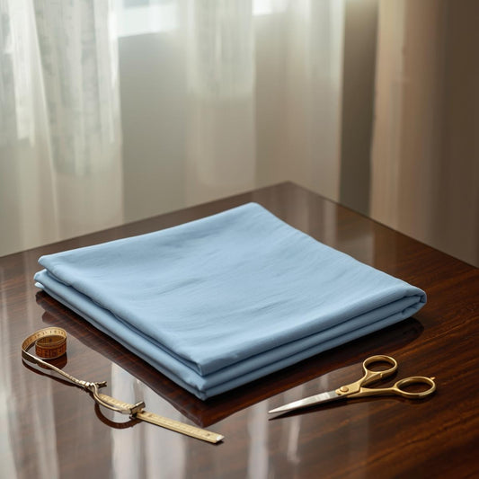 Essence™ Premium Soft Cotton – Sky Blue (Unstitched)